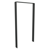Leaning bracket made of flat steel | 70 x 70 mm | for setting in concrete, without crossbar | width: 600mm | hot-dip galvanized and coated DB 703